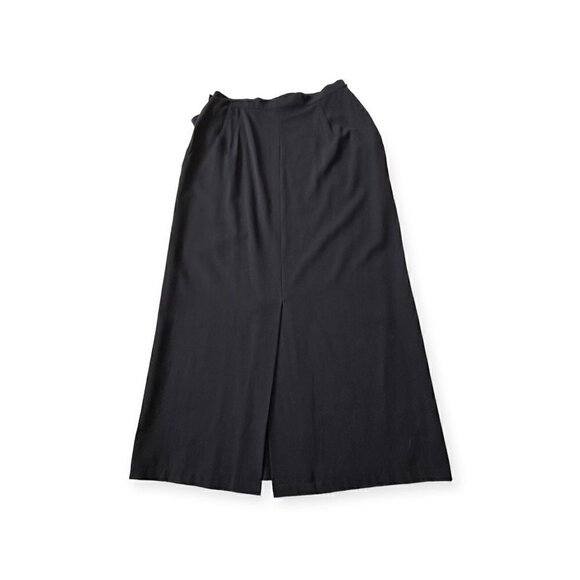 Vintage 90s, Y’s Yohji Yamamoto Dark Navy wool midi‎ skirt, Size L - Picture 5 of 13